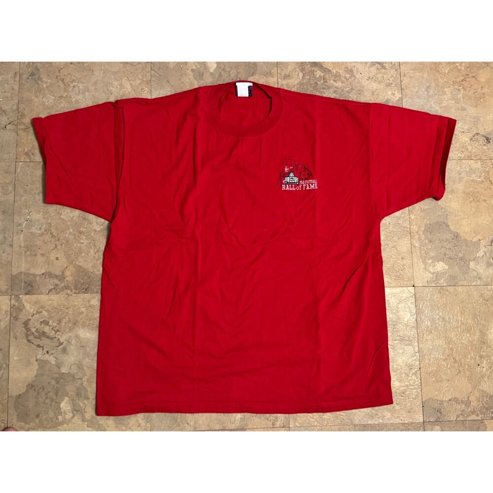 Pro Football Hall of Fame Red Vintage Embroidered T-Shirt XL